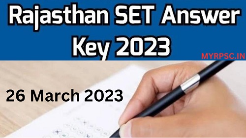 Rajasthan SET Answer Key 2023 Download Link www.ggtu.ac.in-https://myrpsc.in