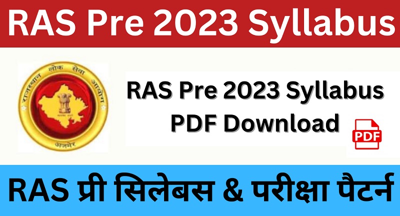 RAS Pre 2023 Syllabus PDF Download In Hindi-https://myrpsc.in